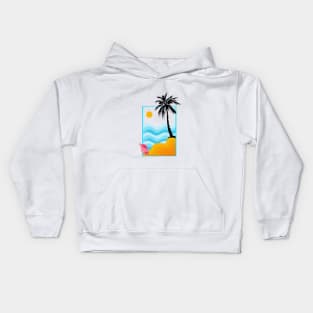 Sea sand sun shell Kids Hoodie